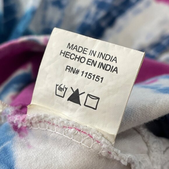 Romeo and Juliet Couture Maxi Skirt Size Large Tie Dye Pink Blue Bohon Lagenlook - Picture 6 of 7